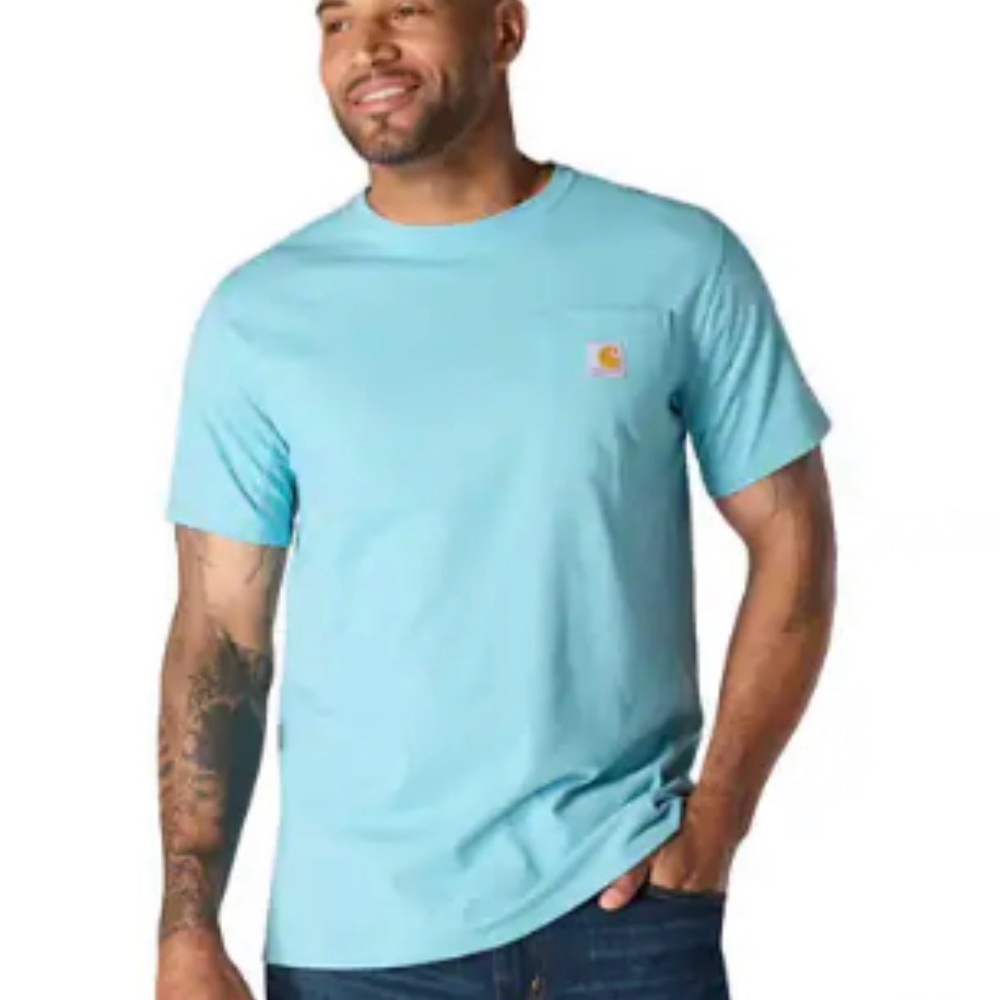 Carhartt Men's Aqua Short Sleeve Tee